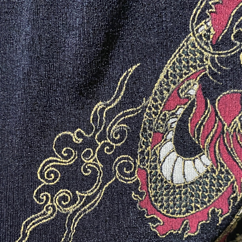 ES-SE Plus USA Vintage Black Red and Gold Dragon Print size 3X Tee - Picture 5 of 11